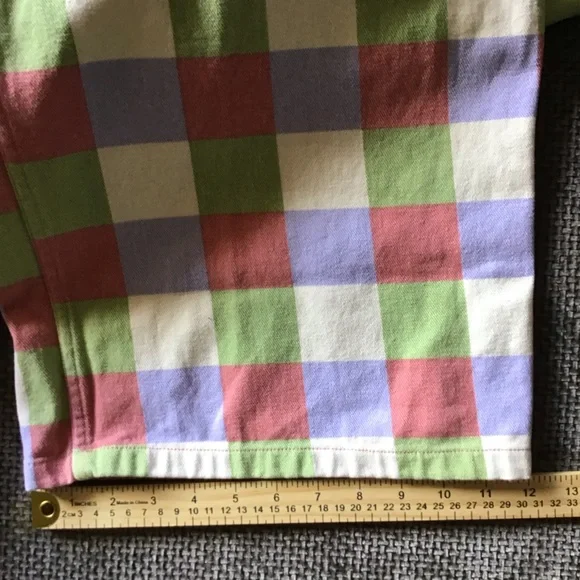 Lucy & Yak L.E. Cole Gingham Wide Leg Jeans W34/R Cotton Dopamine Dressing Indie - Picture 10 of 13